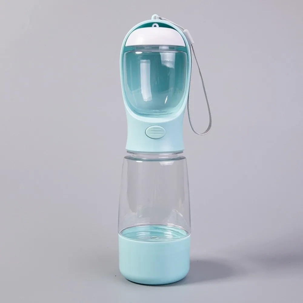 New 400Ml Dog Water Dispenser with Poop Bag Container 3 in 1 Pet Water Bottle Portable Leak Proof Dog Food Bottle Travel Use