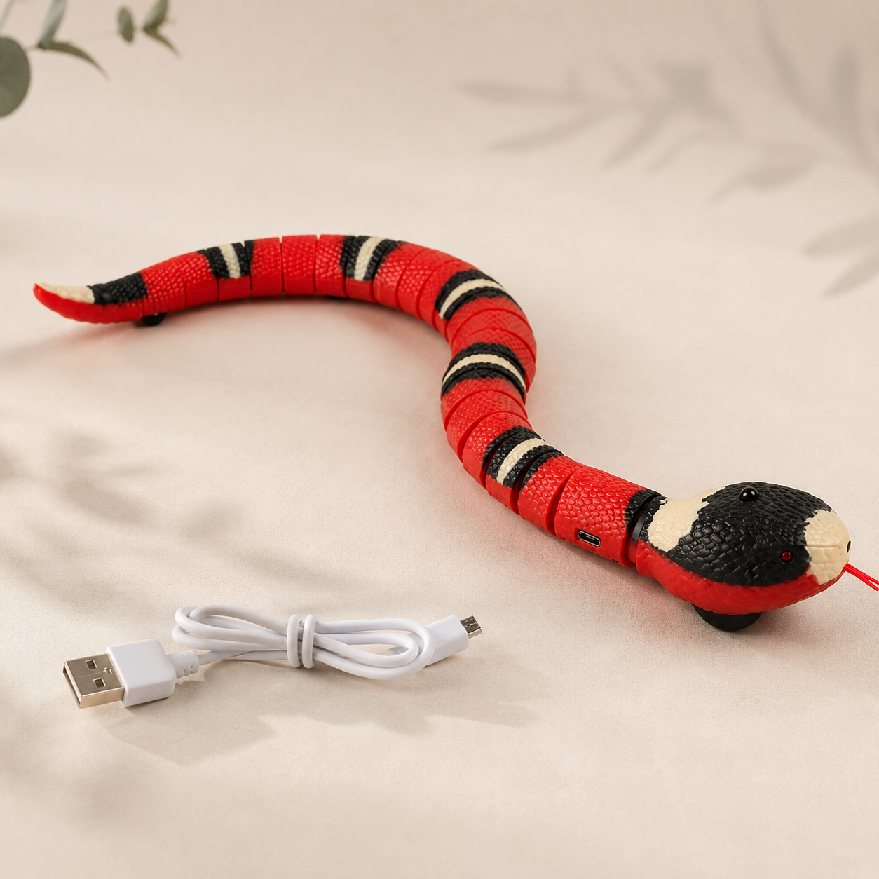 Interaktiv Kattleksak – Smart Rörelsesensor & USB-laddning