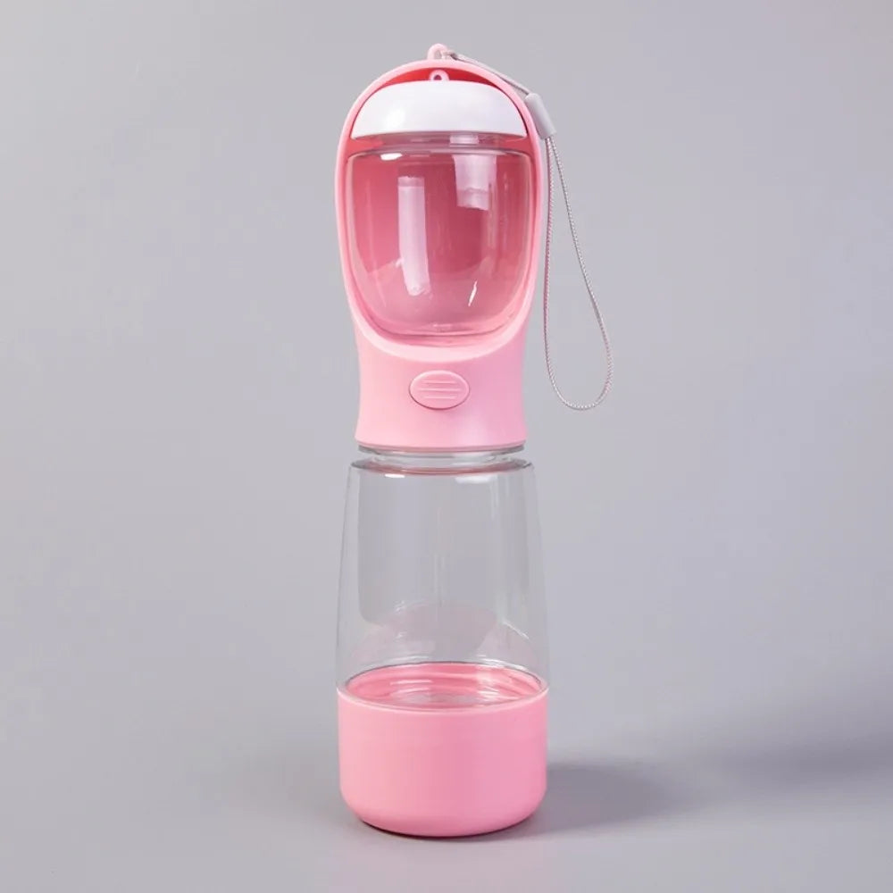 New 400Ml Dog Water Dispenser with Poop Bag Container 3 in 1 Pet Water Bottle Portable Leak Proof Dog Food Bottle Travel Use