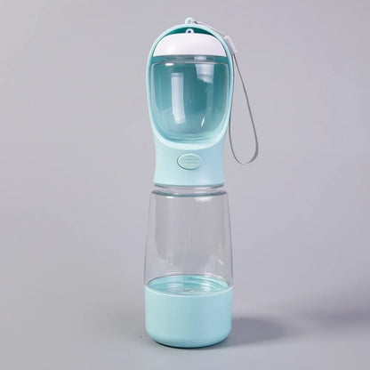 New 400Ml Dog Water Dispenser with Poop Bag Container 3 in 1 Pet Water Bottle Portable Leak Proof Dog Food Bottle Travel Use